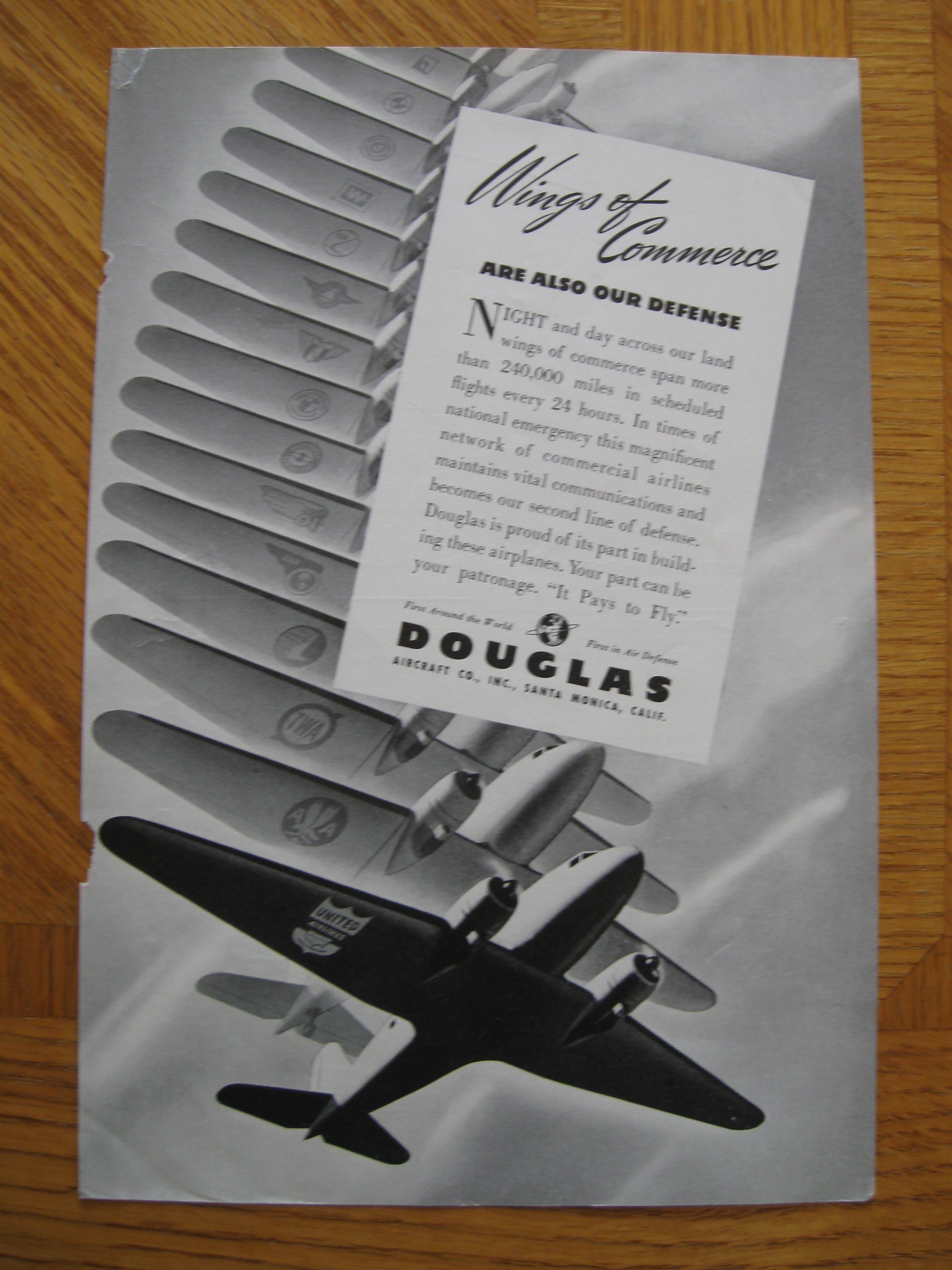 Wings of commerce Douglas Aircraft Ad